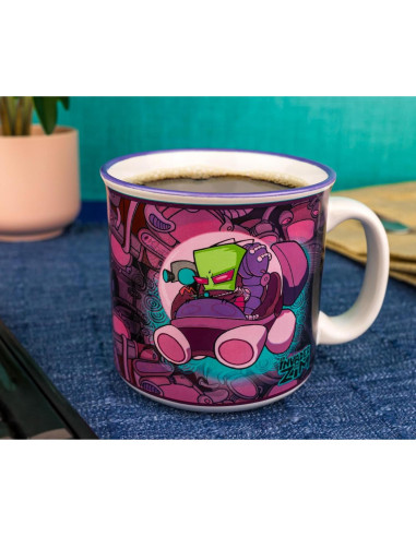 Taza Camper Cerámica Silver Buffalo Invader Zim 590 ml