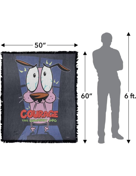 Manta LOGOVISION Courage The Cowardly Dog 127x152cm Algodón