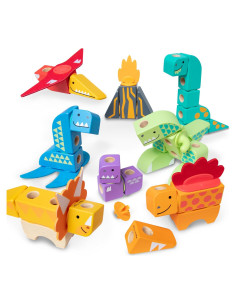 Bloques de Construcción Dinosaurios Melissa & Doug 69 Pcs