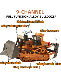 Bulldozer RC OrgaNatureQueen 9 Canales con Luces y Sonido 2