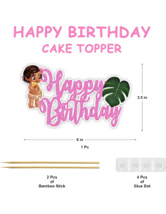 Adorno de Cumpleaños Bby Mona - Decoración de Pastel Reutilizable 2