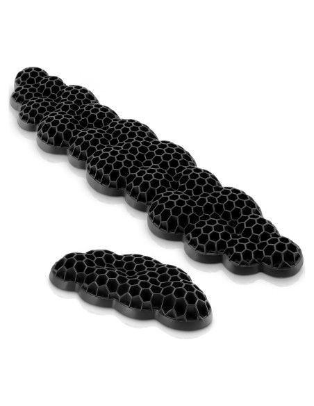 Juego de Reposamuñecas Ergonómico YAVOUN para Teclado y Ratón Negro