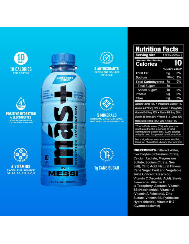 Bebida Deportiva Más+ by Messi 500ml Berry Copa Crush