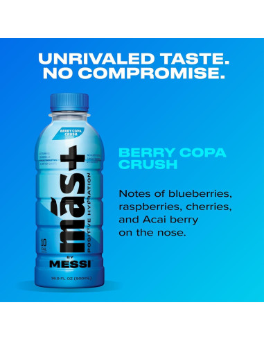 Bebida Deportiva Más+ by Messi 500ml Berry Copa Crush
