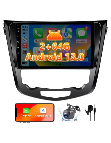 Estéreo para Auto FBINSE 10.1" Android 13 GPS CarPlay Nissan