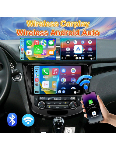 Estéreo para Auto FBINSE 10.1" Android 13 GPS CarPlay Nissan