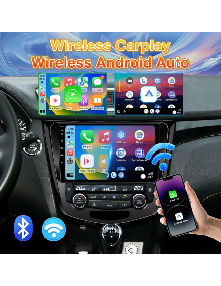 Estéreo para Auto FBINSE 10.1" Android 13 GPS CarPlay Nissan