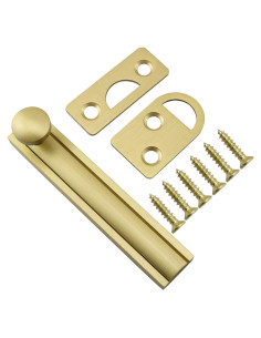 Cerradura de Deslizamiento de Pestillo LQ Industrial Dorado 7.62 cm