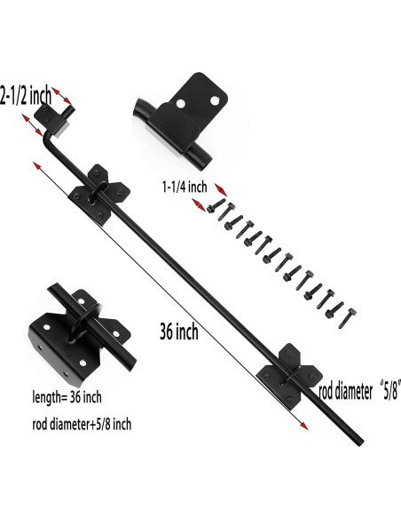 Varilla de bloqueo de caña 36" Wedelweib - Paquete de 2