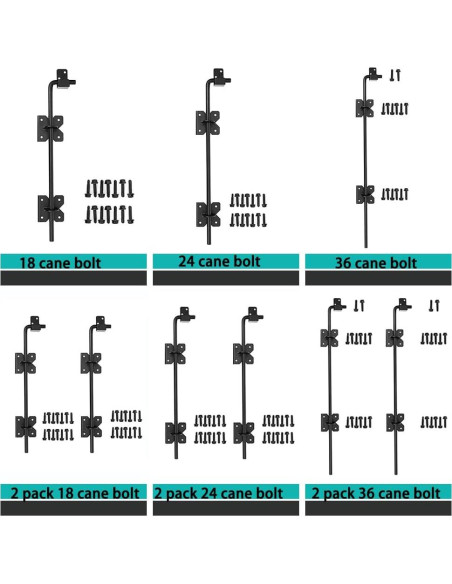 Varilla de bloqueo de caña 36" Wedelweib - Paquete de 2