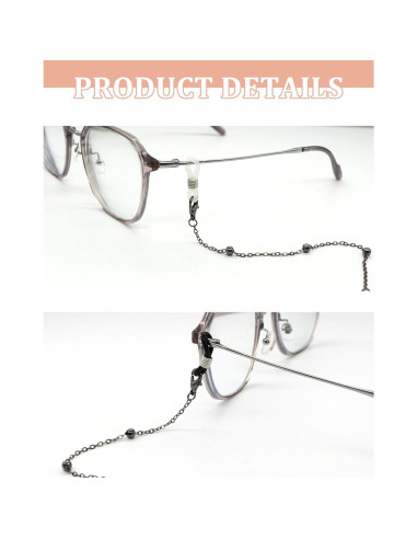 Cadena de Gafas con Perlas Cuteabc - 5 Pcs Collar Estiloso