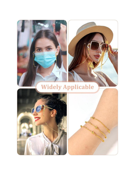 Cadena de Gafas con Perlas Cuteabc - 5 Pcs Collar Estiloso