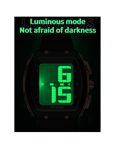 Reloj Digital que Habla Findtime para Hombres - Impermeable y LED