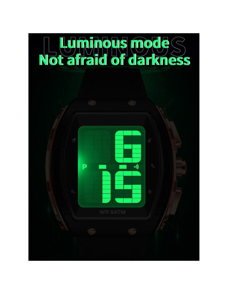Reloj Digital que Habla Findtime para Hombres - Impermeable y LED