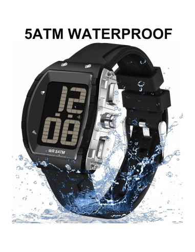 Reloj Digital que Habla Findtime para Hombres - Impermeable y LED