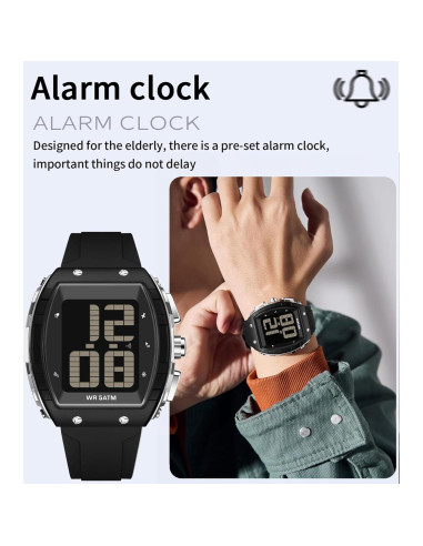 Reloj Digital que Habla Findtime para Hombres - Impermeable y LED