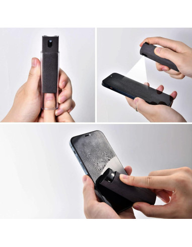 Limpiador de Pantallas 3 en 1 Hoxiver - Spray y Paño Negro