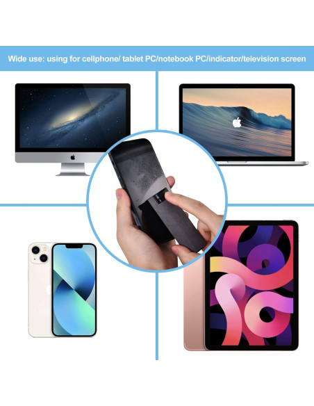 Limpiador de Pantallas 3 en 1 Hoxiver - Spray y Paño Negro