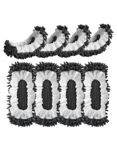 Calcetines de Limpieza Mop Reutilizables 4pcs L/XL Gris Oscuro