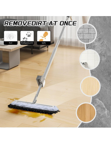 Calcetines de Limpieza Mop Reutilizables 4pcs L/XL Gris Oscuro