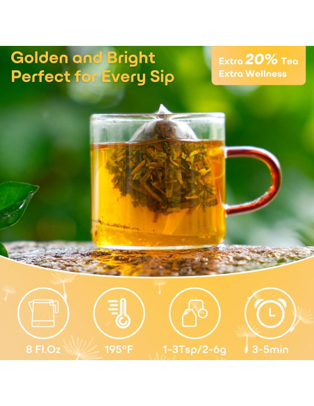 Té Herbal Detox Atzamote 100 Bolsitas Diente de León Sin Cafeína