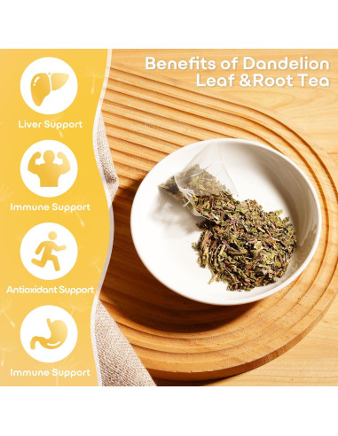 Té Herbal Detox Atzamote 100 Bolsitas Diente de León Sin Cafeína