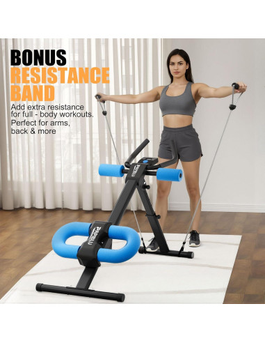 Entrenador Abdominal Ajustable PAPIBLU - Equipo Plegable para Ejercicio