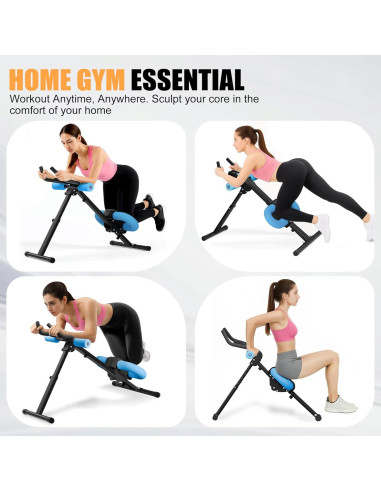 Entrenador Abdominal Ajustable PAPIBLU - Equipo Plegable para Ejercicio