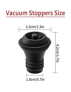 Juego de 3 Tapones de Vacío para Vino KAEZDD - Silicona 2