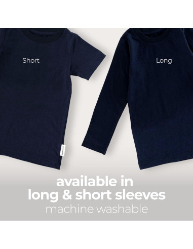 Camiseta de Compresión Suave para Niños - Azul Marino - Talla Mediana