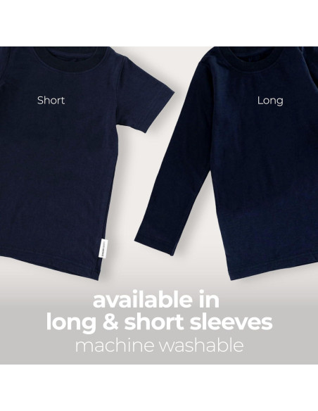 Camiseta de Compresión Suave para Niños - Azul Marino - Talla Mediana