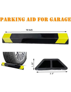 Tope de Estacionamiento GOYUWEN 40.6x8.9x3.2 cm Alta Resistencia 2