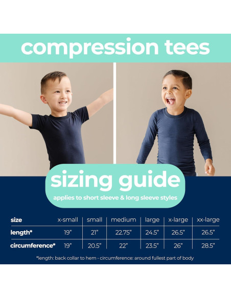 Camiseta de Compresión Suave para Niños - Azul Marino - Talla Mediana