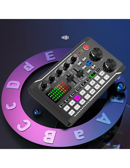 Tarjeta de Sonido en Vivo Bluetooth con 16 Efectos y Reducción de Ruido