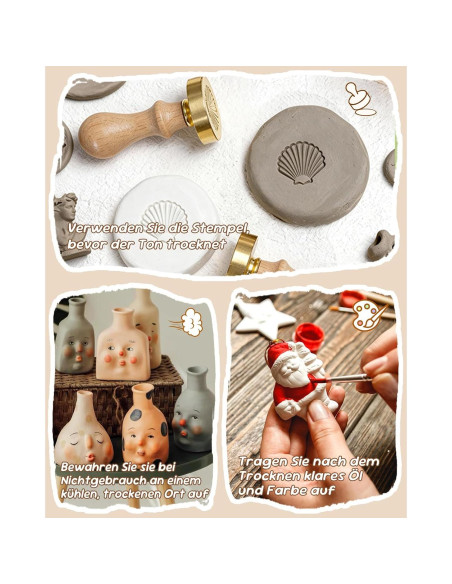 Kit de Arcilla Secada al Aire Gleamkid - 4 Paquetes, Pintura y Herramientas