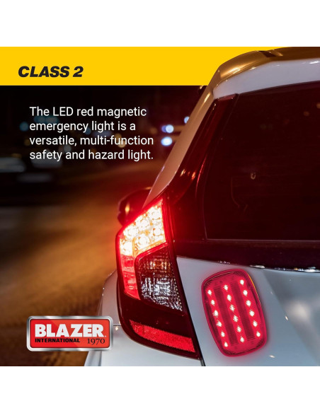 Luz de Emergencia LED Magnética Blazer Internacional 195C6350 - Roja