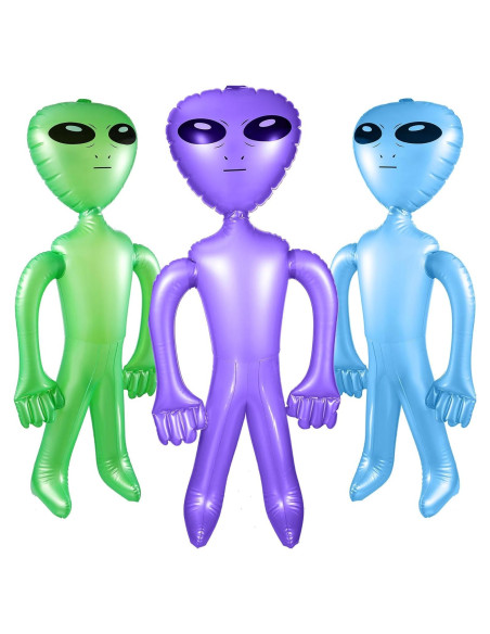 Juguete Inflable Alienígena BBTO 88.9 cm - Fiesta Halloween Cumpleaños