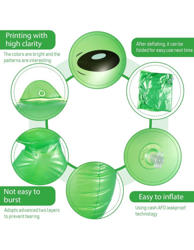 Juguete Inflable Alienígena BBTO 88.9 cm - Fiesta Halloween Cumpleaños