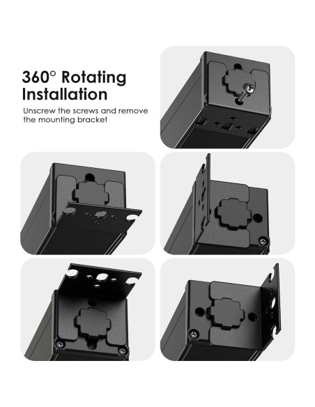 Regleta de Potencia JUNNUJ 10 Salidas 15A 2700J Montable 1.83m