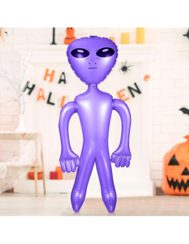 Juguete Inflable Alienígena BBTO 88.9 cm - Fiesta Halloween Cumpleaños