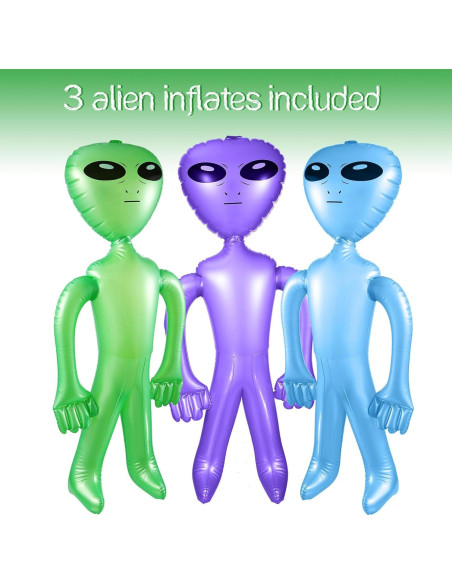 Juguete Inflable Alienígena BBTO 88.9 cm - Fiesta Halloween Cumpleaños