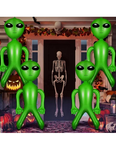 Juguete Inflable Alienígena BBTO 88.9 cm - Fiesta Halloween Cumpleaños