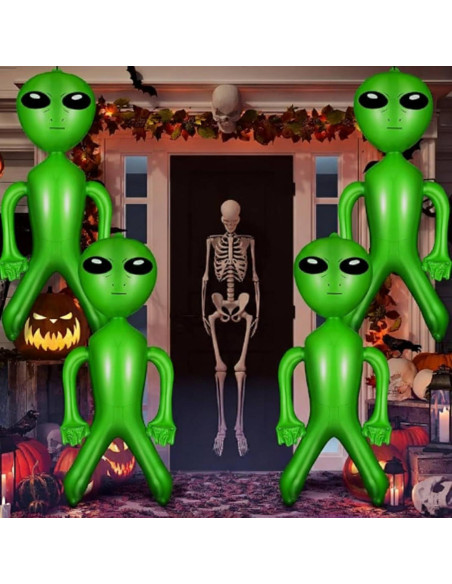 Juguete Inflable Alienígena BBTO 88.9 cm - Fiesta Halloween Cumpleaños