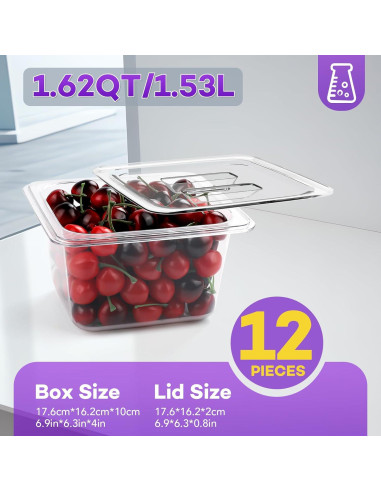 Bandejas de Plástico VOISEN 12 Paquete 17.5x16x10 cm