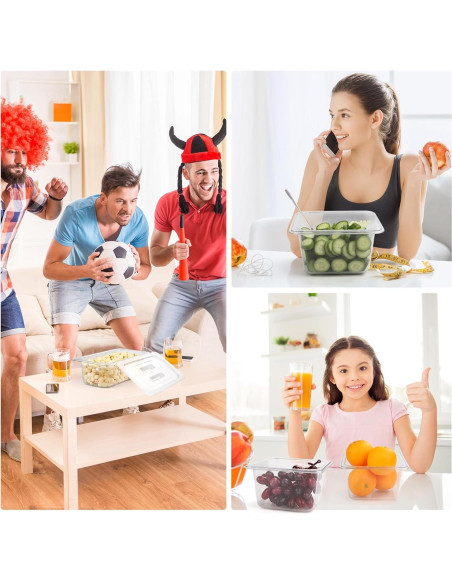 Bandejas de Plástico VOISEN 12 Paquete 17.5x16x10 cm