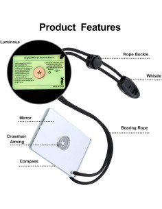 Espejo de Supervivencia Jetec 7.6 x 5 cm Acrílico Resistente 2