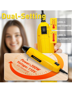 Pistola de Calor Haisstronica 350W 2 Temperaturas 250-400C 2