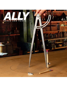 Compás de Carpintería ALLY 30.48 cm con Lápices y Sacapuntas 2