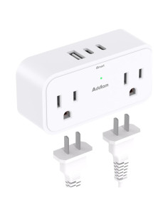 Extensor de Enchufe Múltiple Addtam 4 Salidas 3 USB C Protector