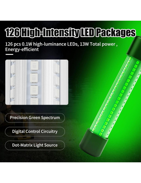 Luz de Pesca Submarina LED LEZZYRUCK 1300 Lúmenes 13W IP68